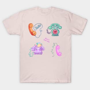 Retro Phone Characters Set T-Shirt